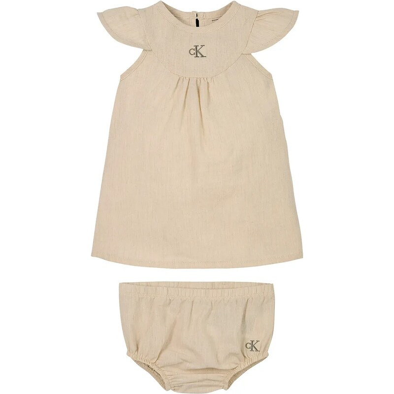 Šaty pre bábätká s prímesou ľanu Calvin Klein Jeans 62948319