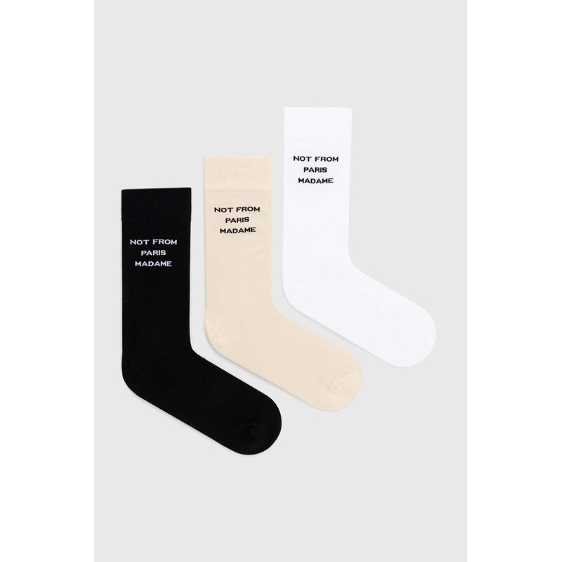 Bavlnené ponožky Drôle de Monsieur Le Pack de Chaussettes Slogan 3-pak 61762292