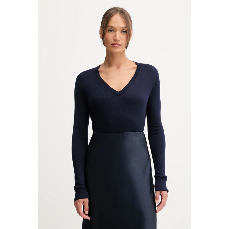 Sveter s prímesou hodvábu United Colors of Benetton 65195636