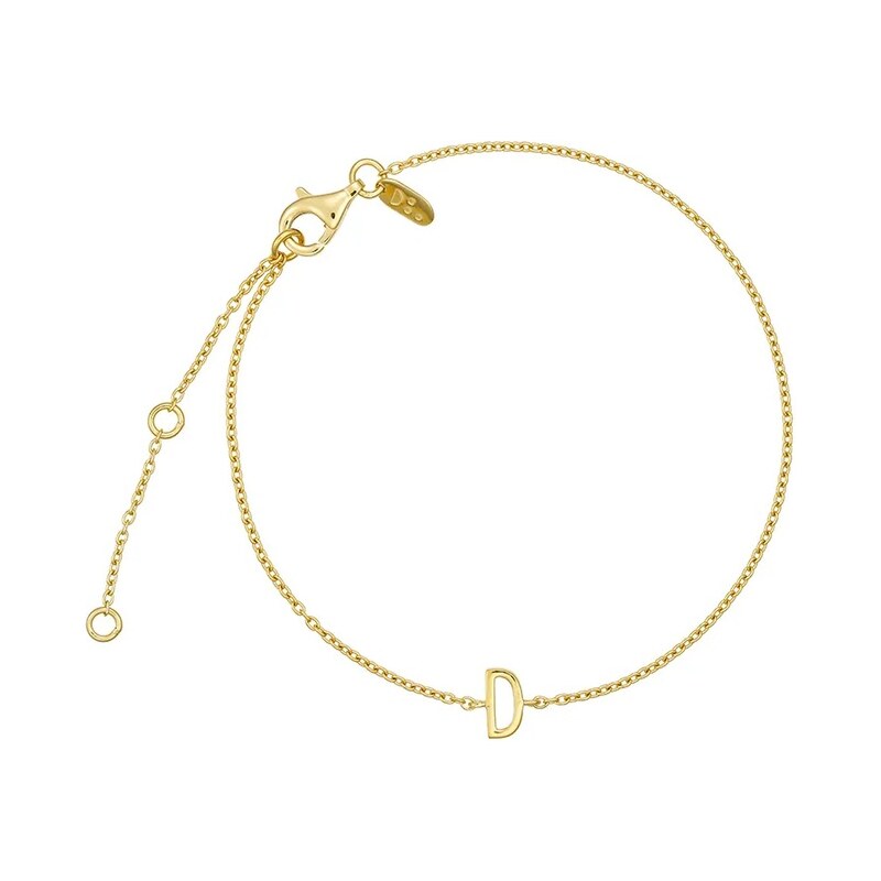 Strieborný pozlátený náramok Design Letters 61167394