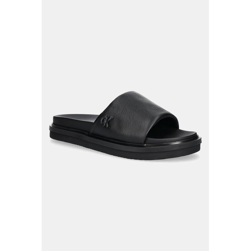 Šľapky Calvin Klein Jeans FLAT MOLDED SLIDE SANDAL LTH 63088893