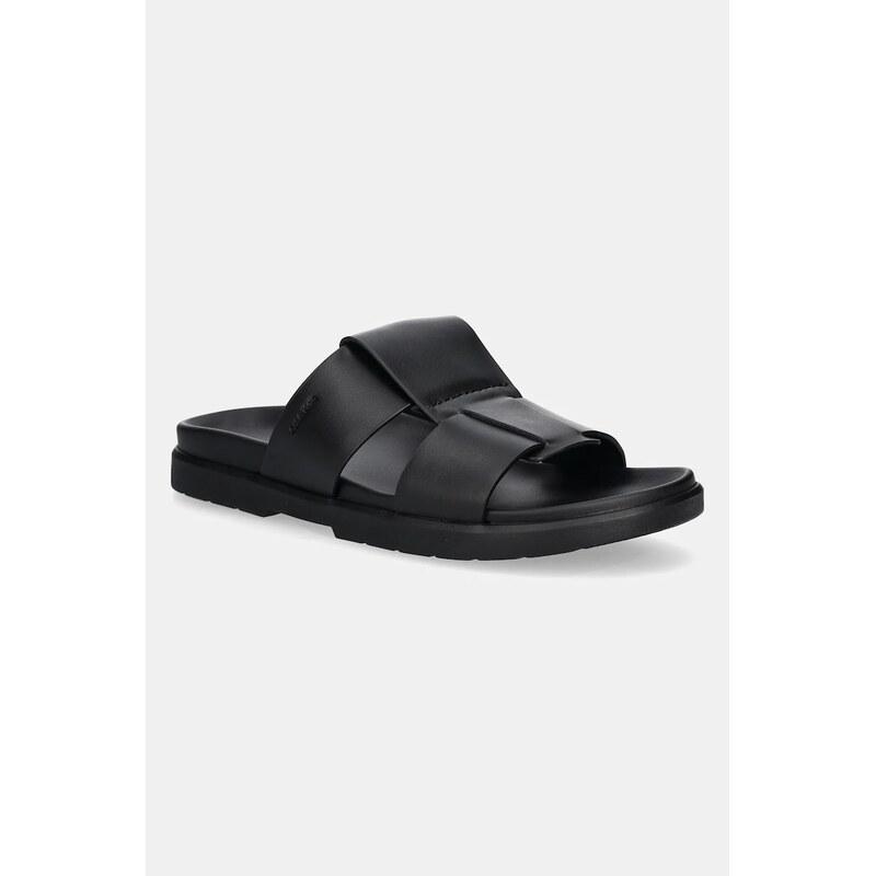 Šľapky Calvin Klein LUG SANDAL DOUBLE T LTH 63089189