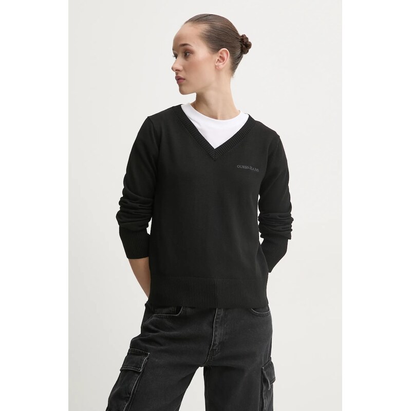 Sveter s prímesou hodvábu Guess Jeans 61244135