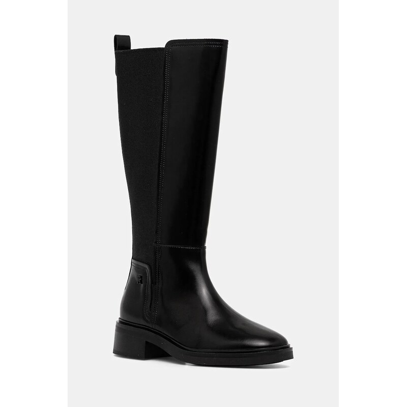 Kožené čižmy Tommy Hilfiger TH MINIMAL ABRASIVATO LONG BOOT 65392764