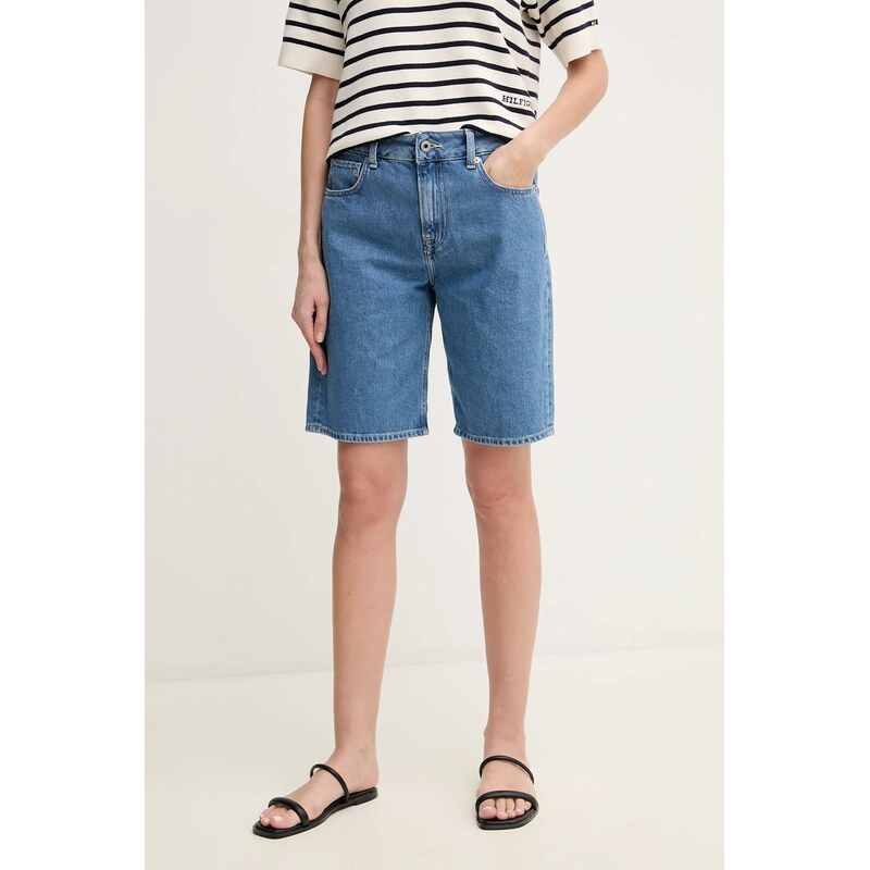 Rifľové krátke nohavice Pepe Jeans BERMUDA SHORT HW 63155850