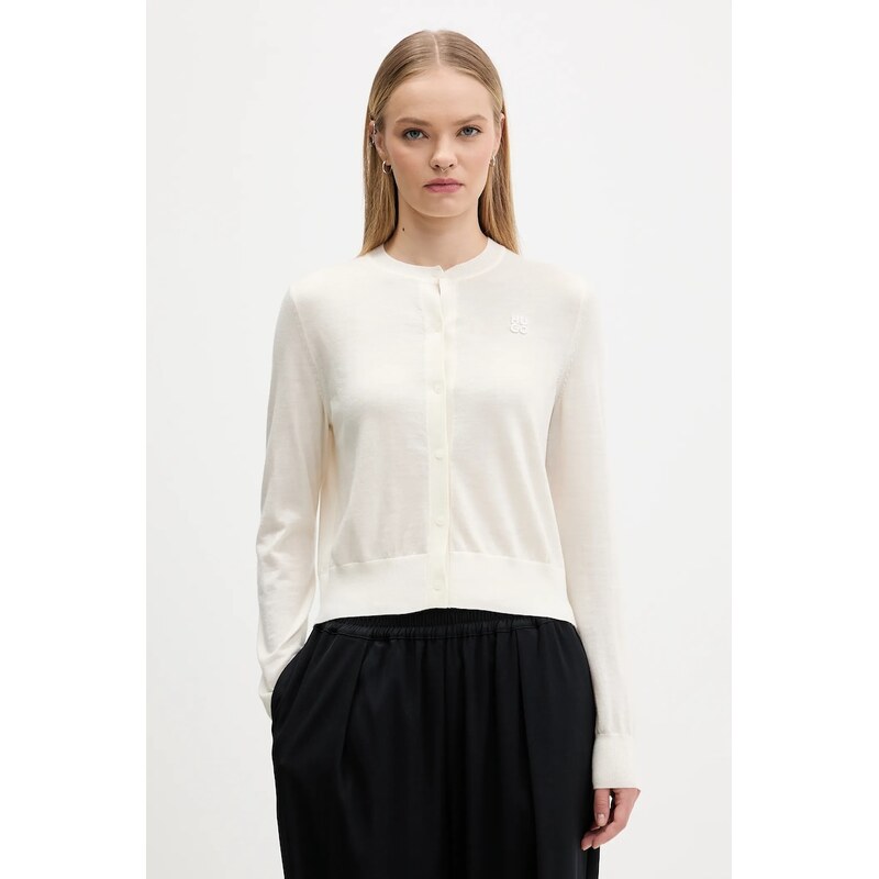 Vlnený kardigán HUGO Sfabri 65472099