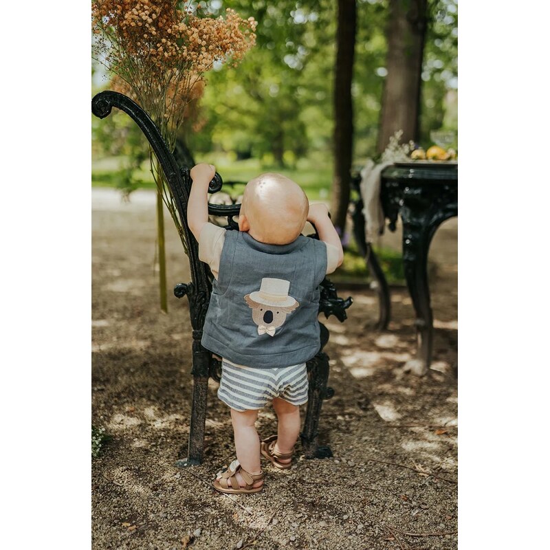 Detská ľanová vesta Donsje Larsel Linen Gilet Groom 63201246