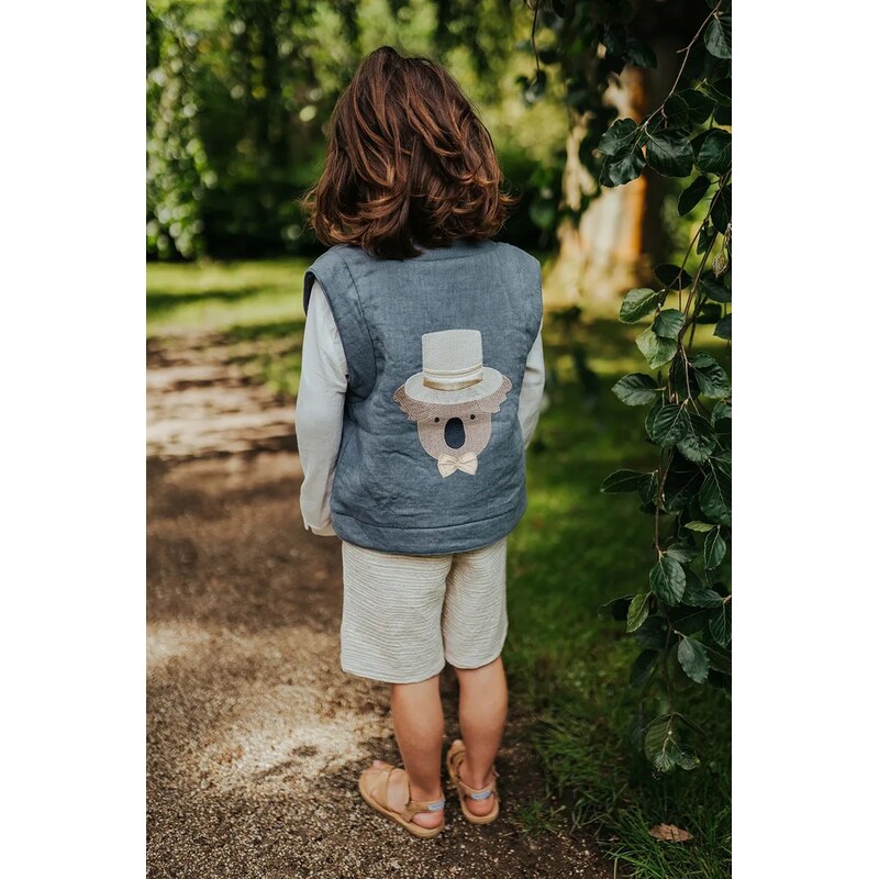 Detská ľanová vesta Donsje Larsel Linen Gilet Groom 63201324