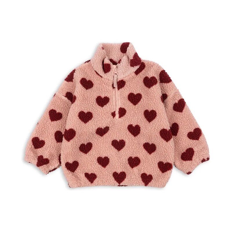 Detská mikina Konges Sløjd JODY TEDDY HALF ZIP GRS 65477829