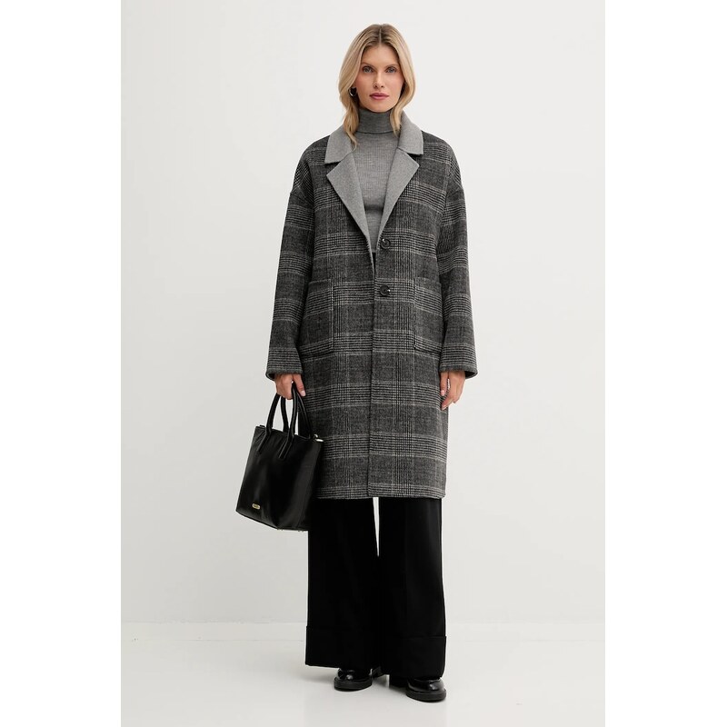 Obojstranný kabát z vlnenej zmesi United Colors of Benetton 65488290