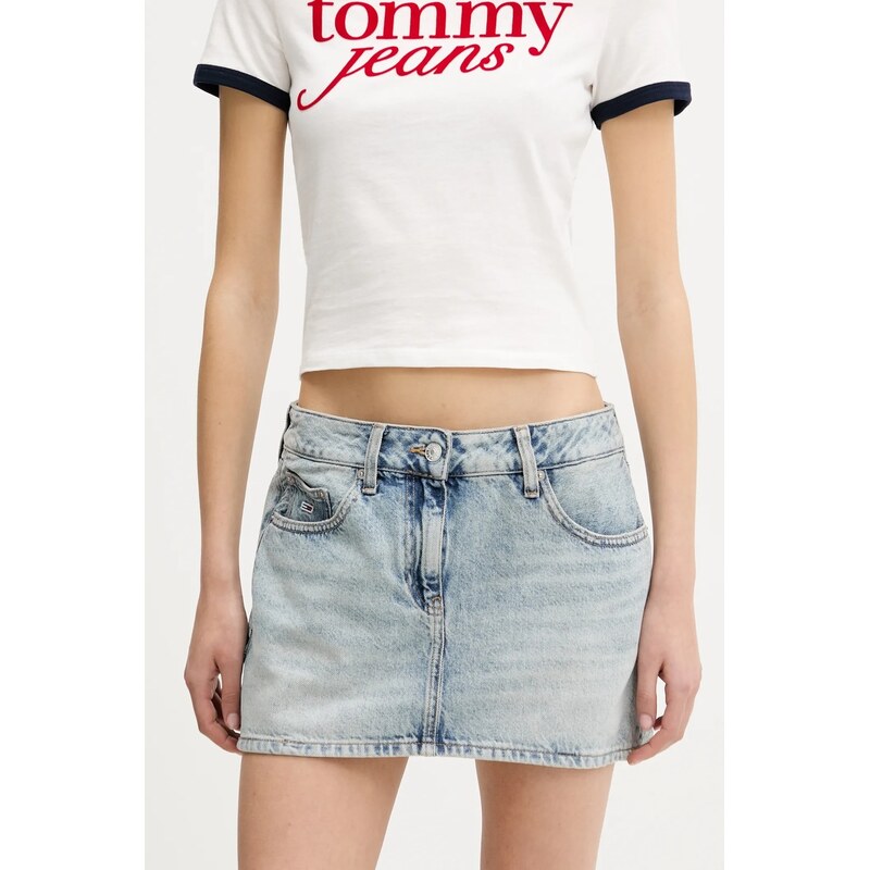 Rifľová sukňa Tommy Jeans 63341419