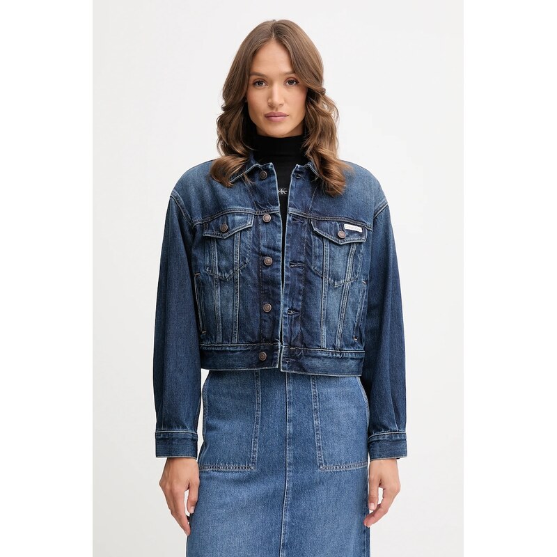 Bavlnená rifľová bunda Calvin Klein Jeans 64895353