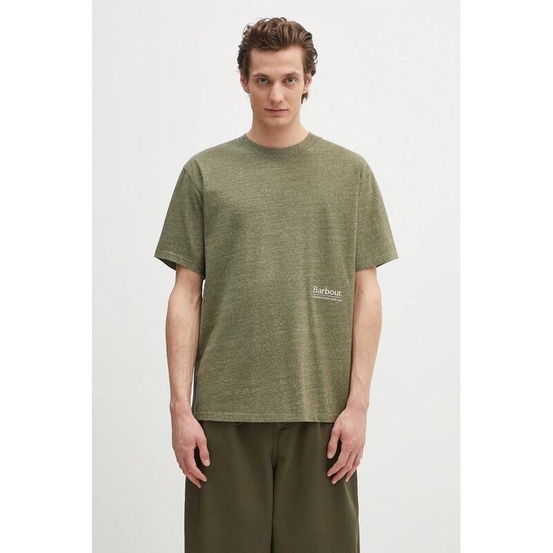 Tričko Barbour Barbour Calton Linen Blend OS Fit T-Shirt 64183509
