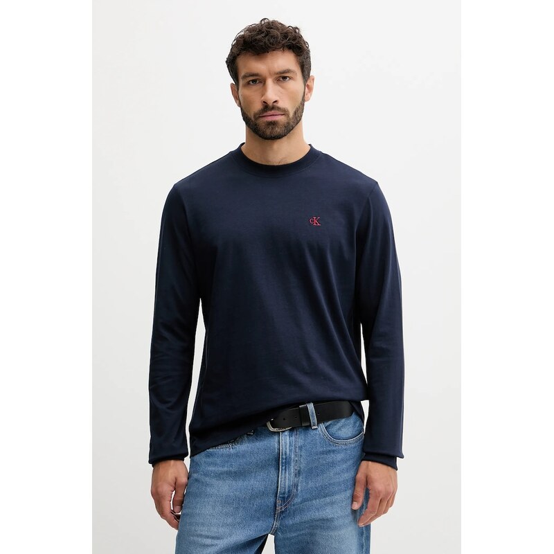 Bavlnené tričko s dlhým rukávom Calvin Klein Jeans 65021770