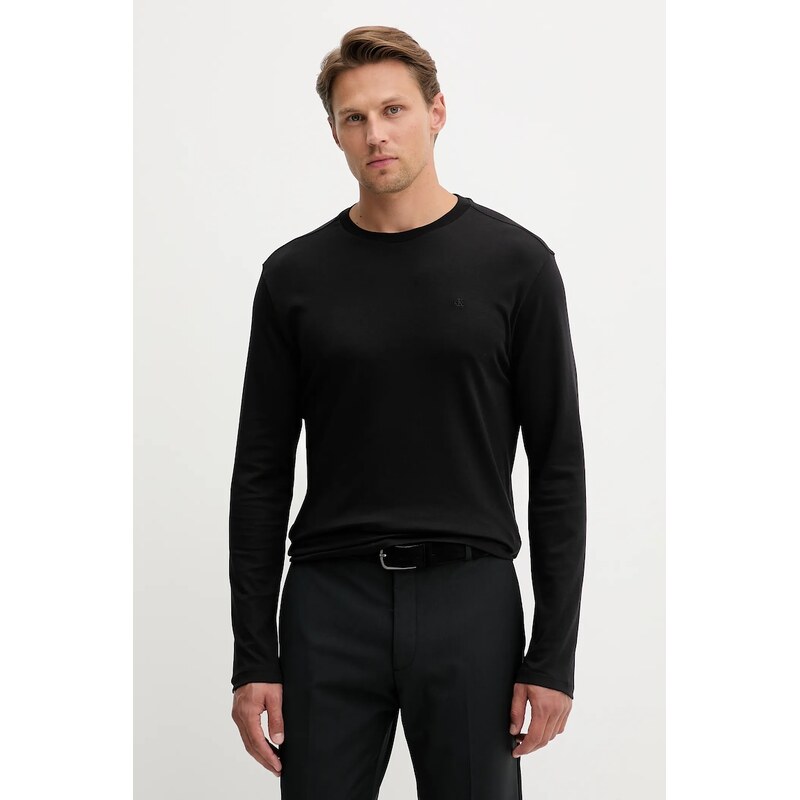 Bavlnené tričko s dlhým rukávom Calvin Klein 64972099