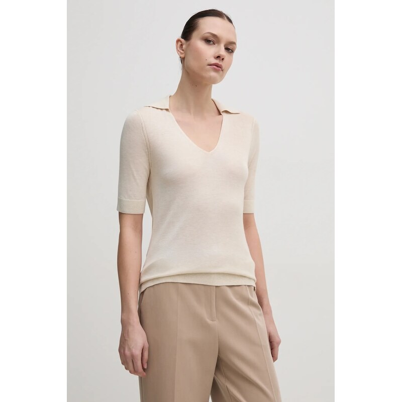 Sveter s prímesou hodvábu Calvin Klein 61990422