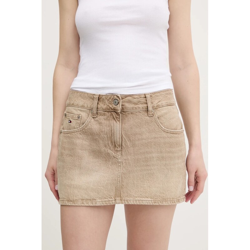 Rifľová sukňa Tommy Jeans 63537153