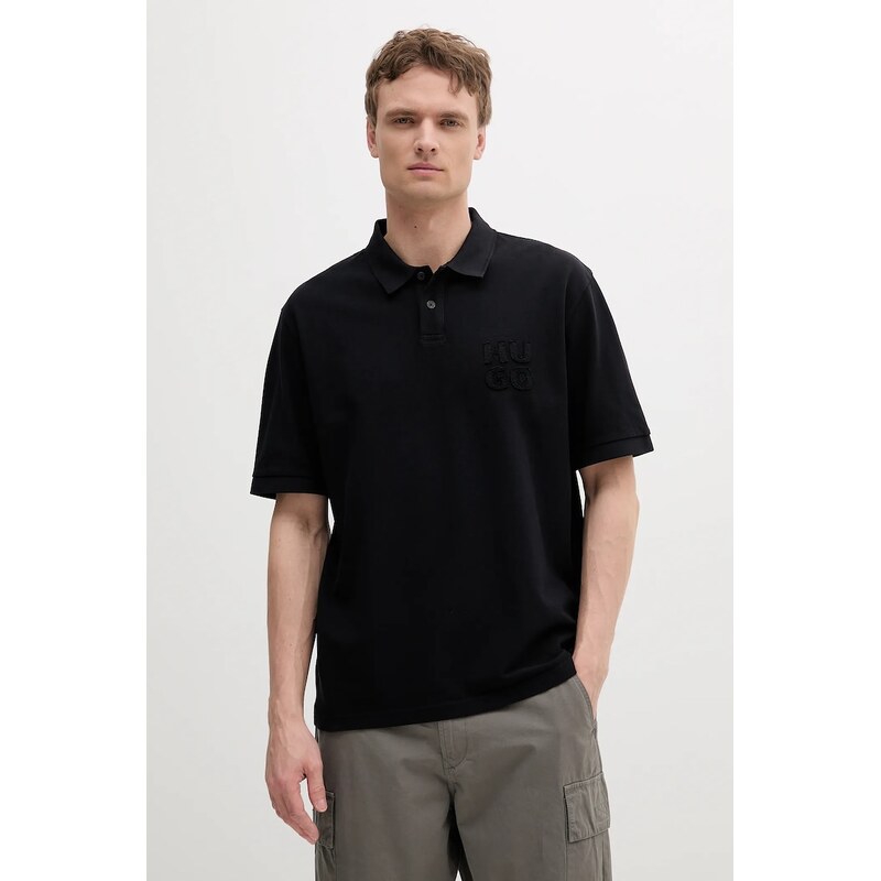 Bavlnené polo tričko HUGO 63517458
