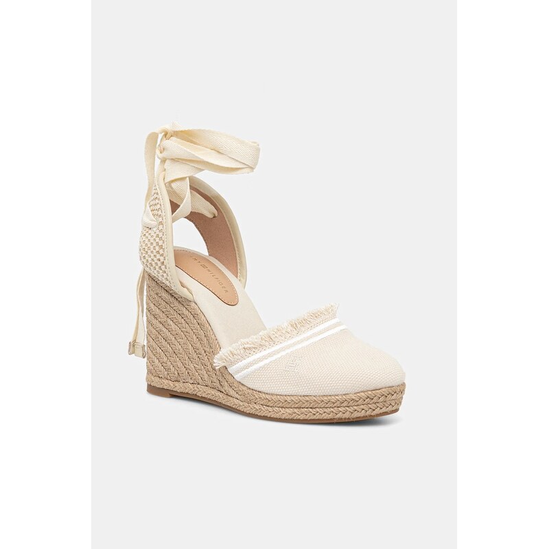 Espadrilky Tommy Hilfiger FRINGE CANVAS HIGH WEDGE 63581152