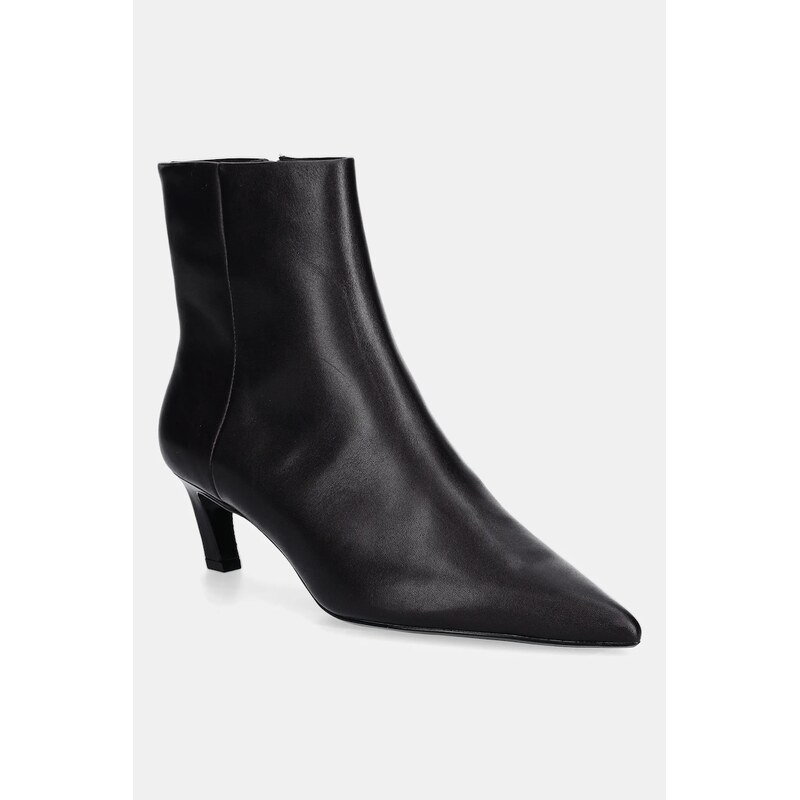 Kožené členkové topánky Calvin Klein ESS KITTEN HEEL ANKLE BOOT 64986559