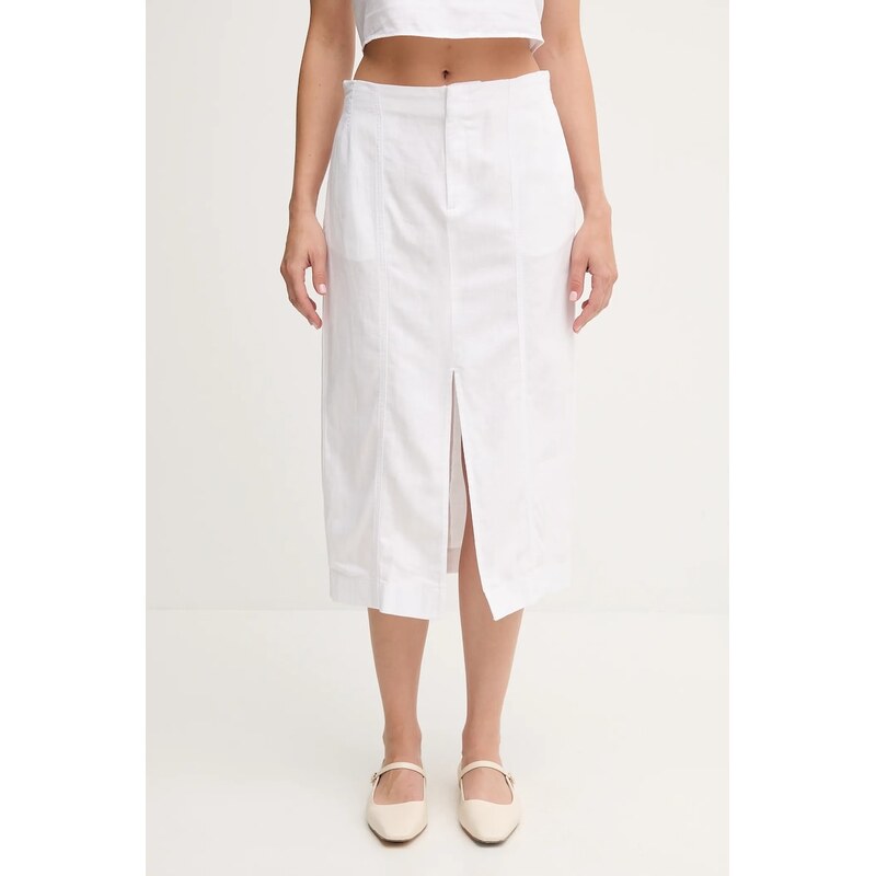 Sukňa s prímesou ľanu Calvin Klein Jeans 63517508