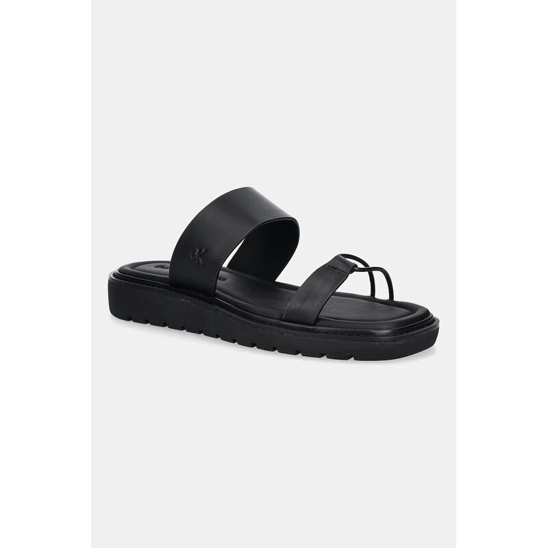 Kožené šľapky Calvin Klein Jeans ROPE SANDAL SOFT LTH MG 63565427