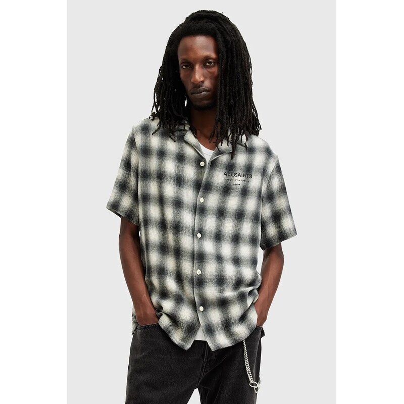 Bavlnená košeľa AllSaints UNDRGRND 63996436