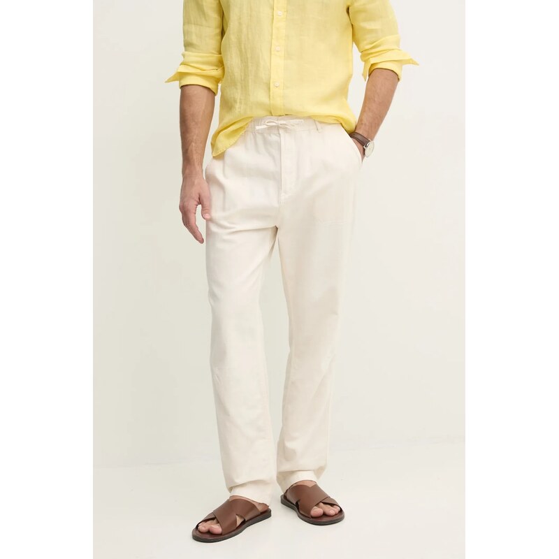 Nohavice s prímesou ľanu Pepe Jeans LINEN PULL ON PANTS 62851987