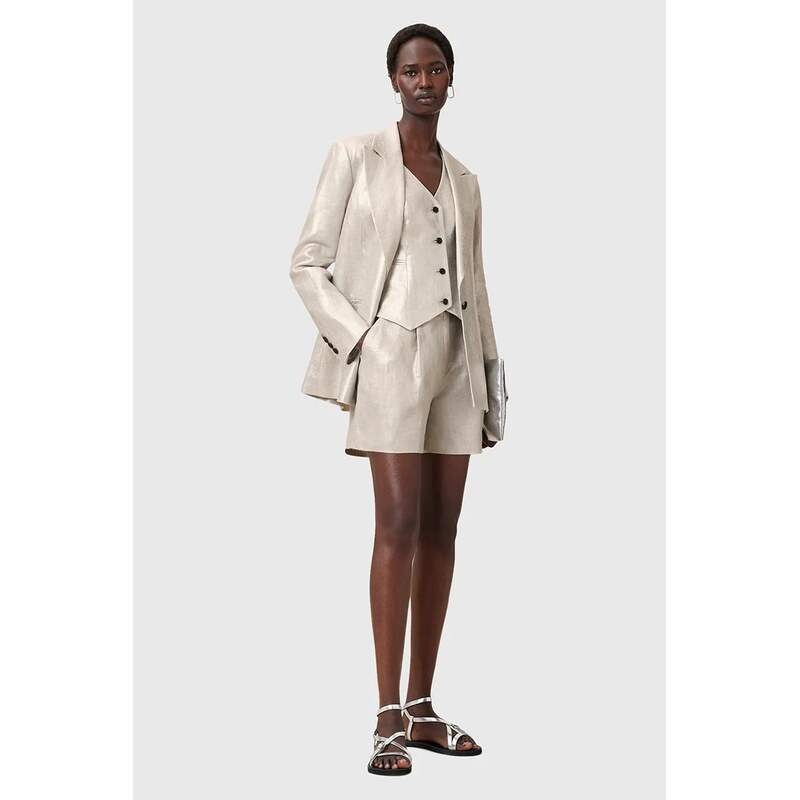 Ľanové šortky AllSaints AVERIE 63996882