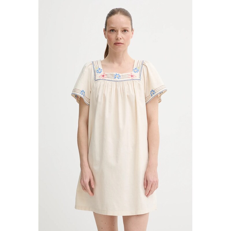 Šaty s prímesou ľanu Levis AMBRE BABYDOLL DRESS 63615542