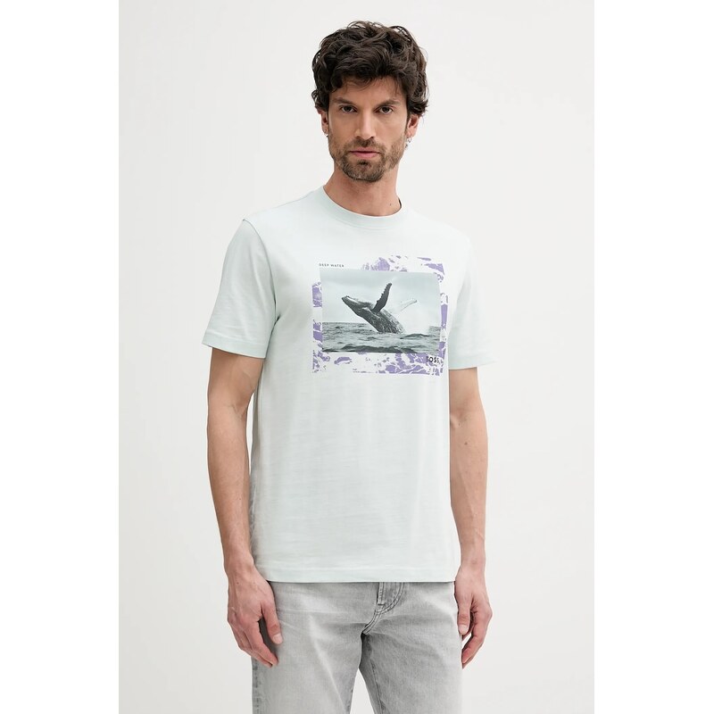 Bavlnené tričko BOSS Orange 63608380