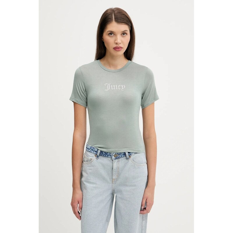 Tričko Juicy Couture SHEER FITTED TEE 64057942