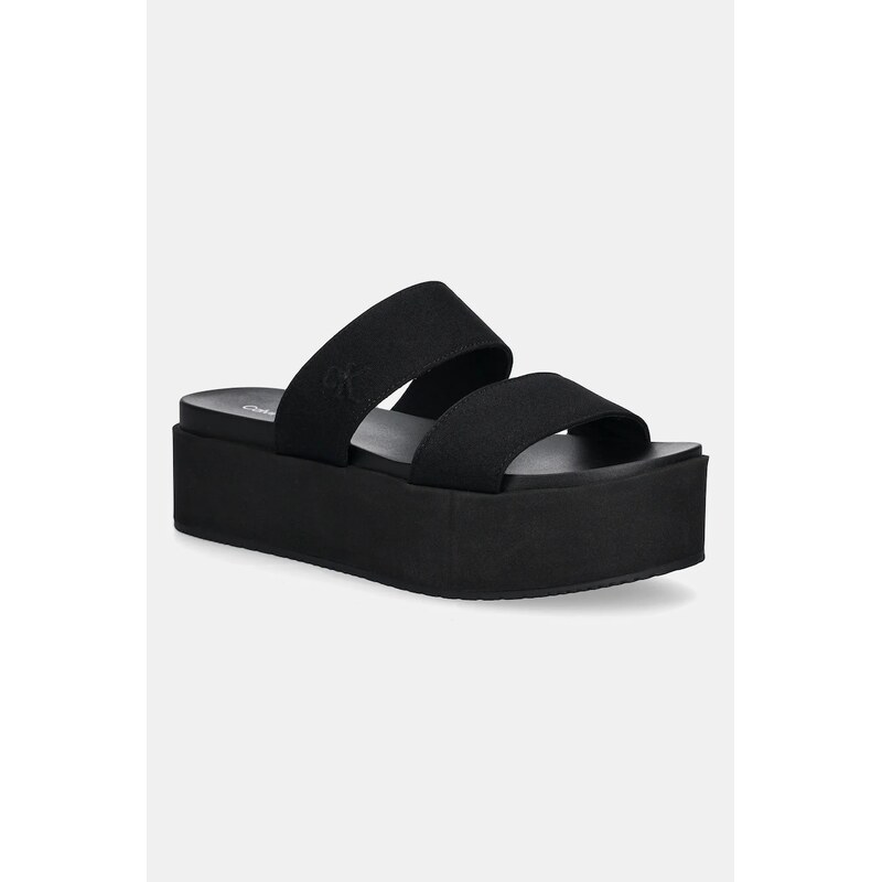 Šľapky Calvin Klein Jeans FLATFORM SANDAL WEBBING IN 62283973