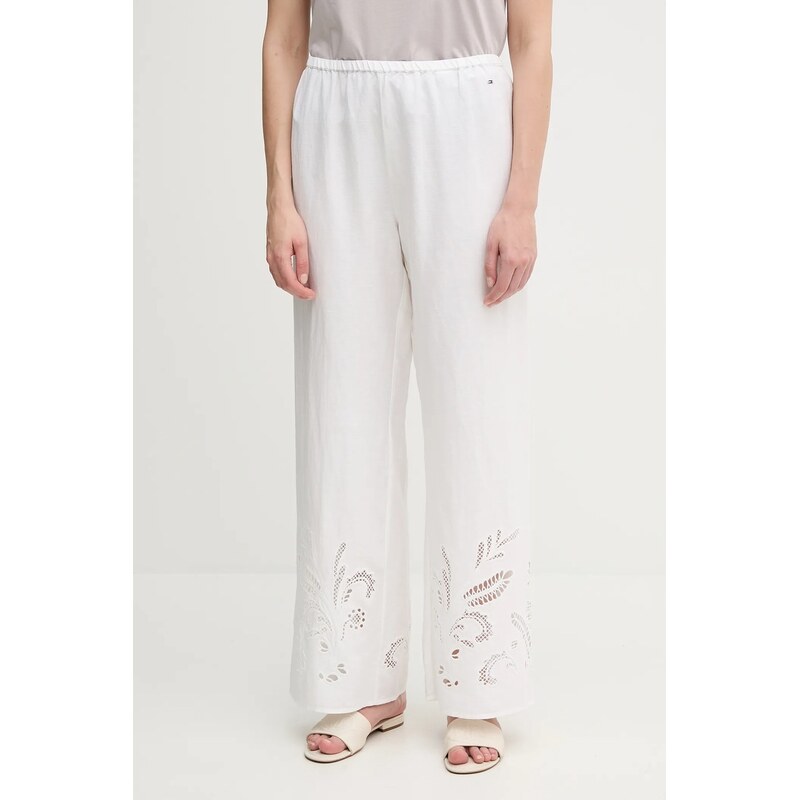 Ľanové nohavice Tommy Hilfiger 63691198