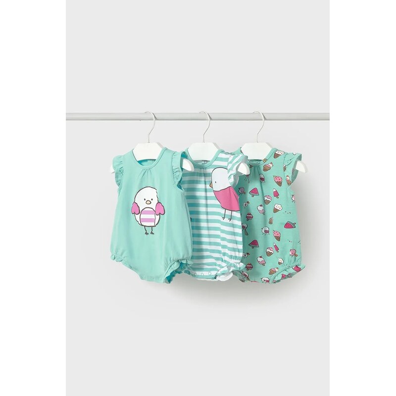 Detské bavlnené dupačky Mayoral Newborn 3-pak 61986063