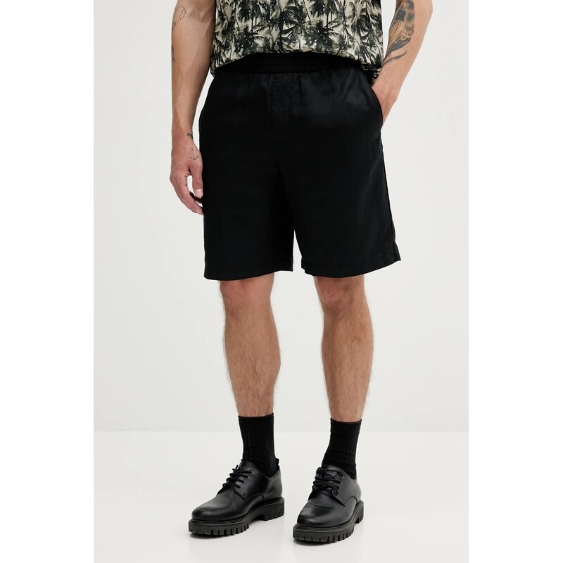 Šortky s prímesou ľanu Armani Exchange 63695742