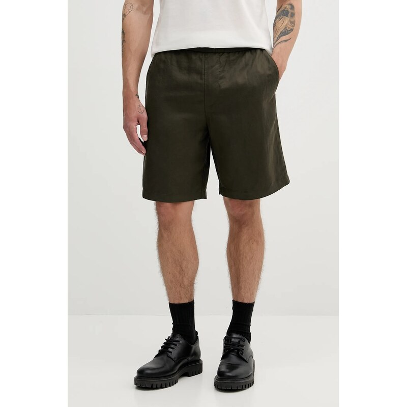 Šortky s prímesou ľanu Armani Exchange 63746301