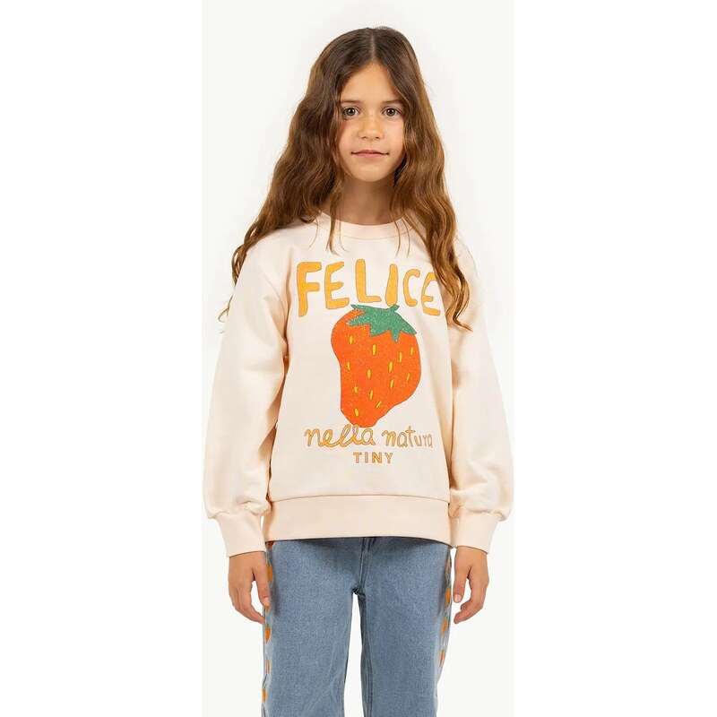 Detská bavlnená mikina Tinycottons NELLA NATURA GRAPHIC SWEATSHIRT 61862539
