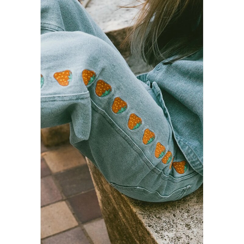 Detské rifle Tinycottons STRAWBERRIES EMBROIDERED JEANS 61862558