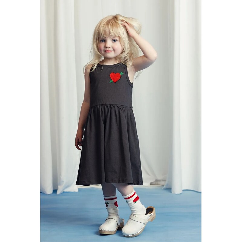 Dievčenské bavlnené šaty Mini Rodini Arrowed heart 64322804