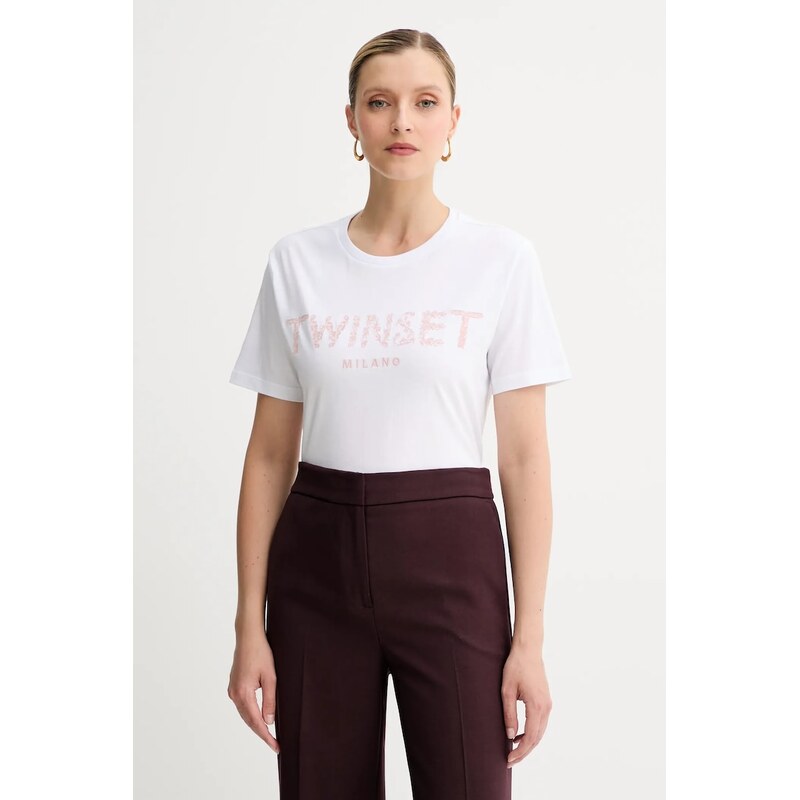 Bavlnené tričko Twinset 65212439