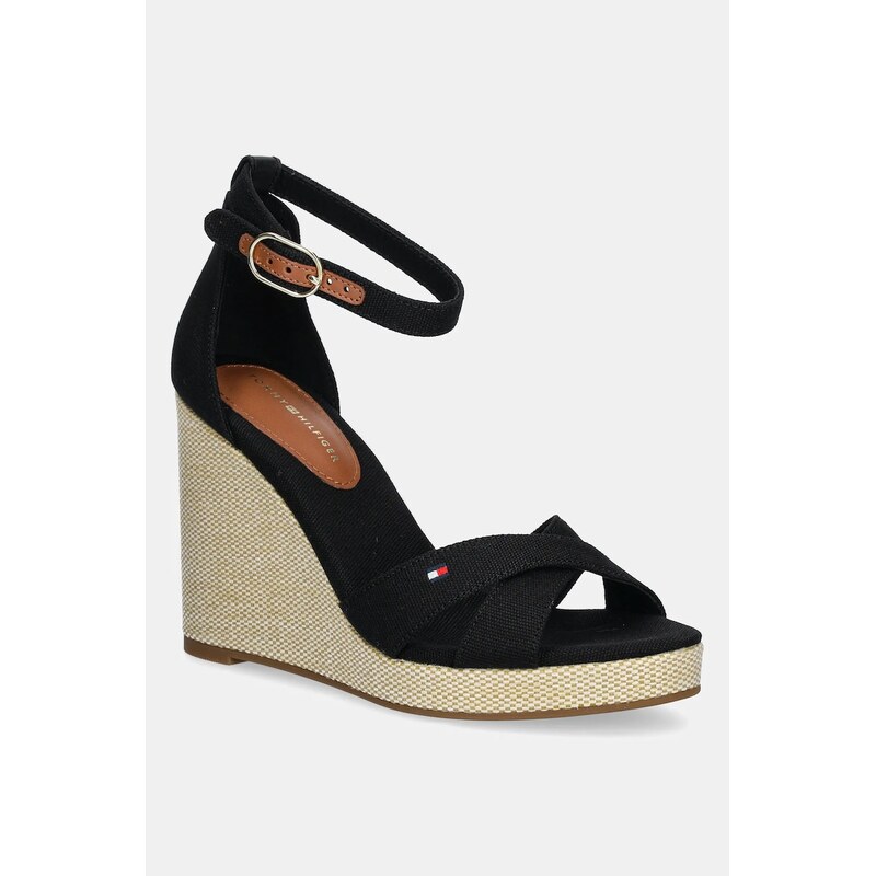 Sandále Tommy Hilfiger FLAG HIGH WEDGE ESPAD CRISSCROSS 62861409