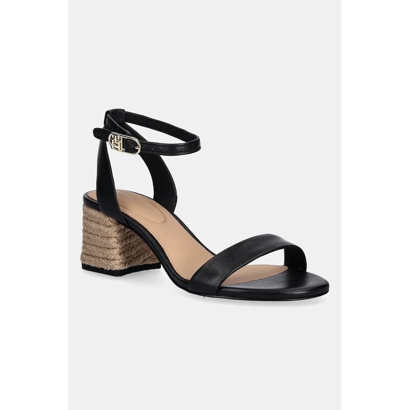 Kožené sandále Tommy Hilfiger LEATHER ANKLE STRAP ESPAD SANDAL 62851957