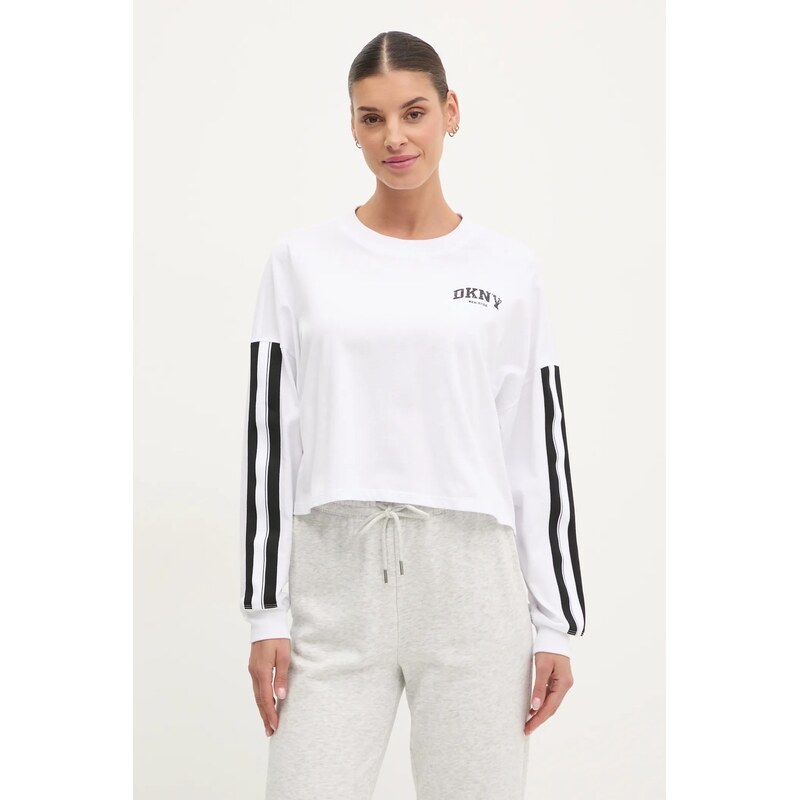 Bavlnené tričko s dlhým rukávom Dkny 66512422