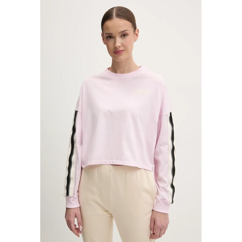 Bavlnené tričko s dlhým rukávom Dkny 66512423