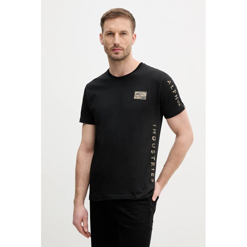 Bavlnené tričko Alpha Industries Camo Sleeve T 62404046