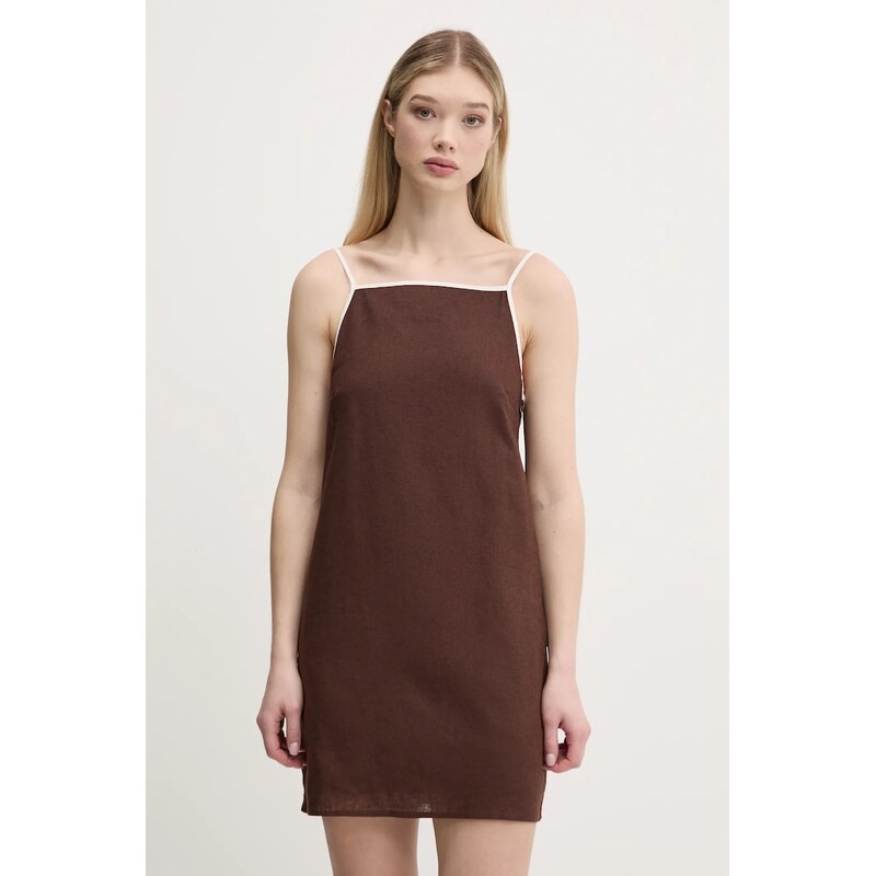 Ľanové šaty Abercrombie & Fitch 62575584