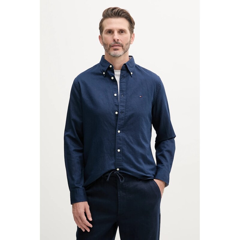 Košeľa s prímesou ľanu Tommy Hilfiger 63285756