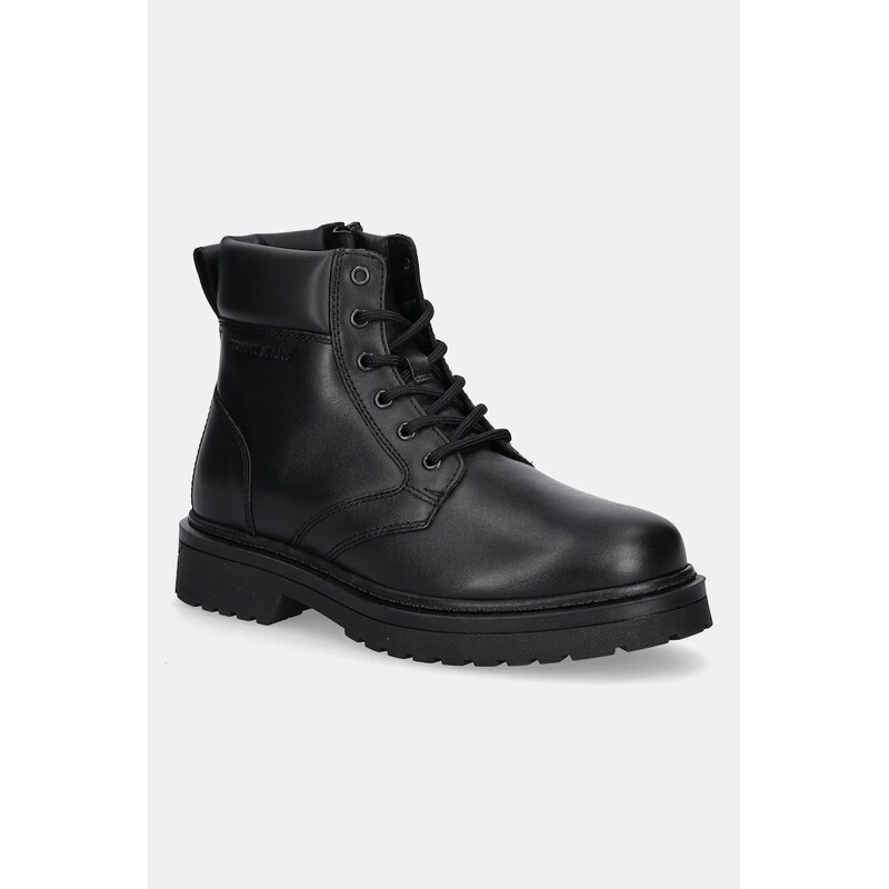 Kožené zimné topánky Tommy Jeans TJM LACE UP BOOT 65048546