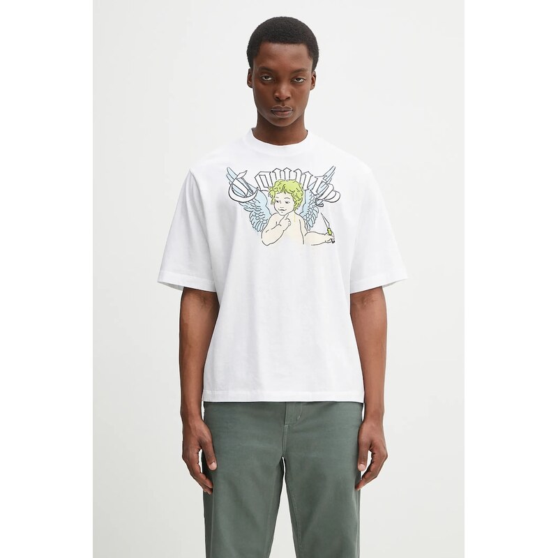 Bavlnené tričko Marcelo Burlon County Angel Boxy T-Shirt White 63658930